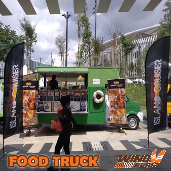 Windflag Ad Sub Food Truck